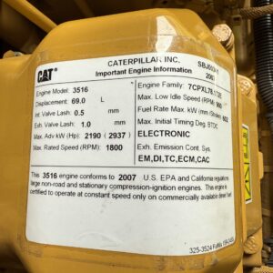 2007 CAT 3516C Diesel Generator - Image 11