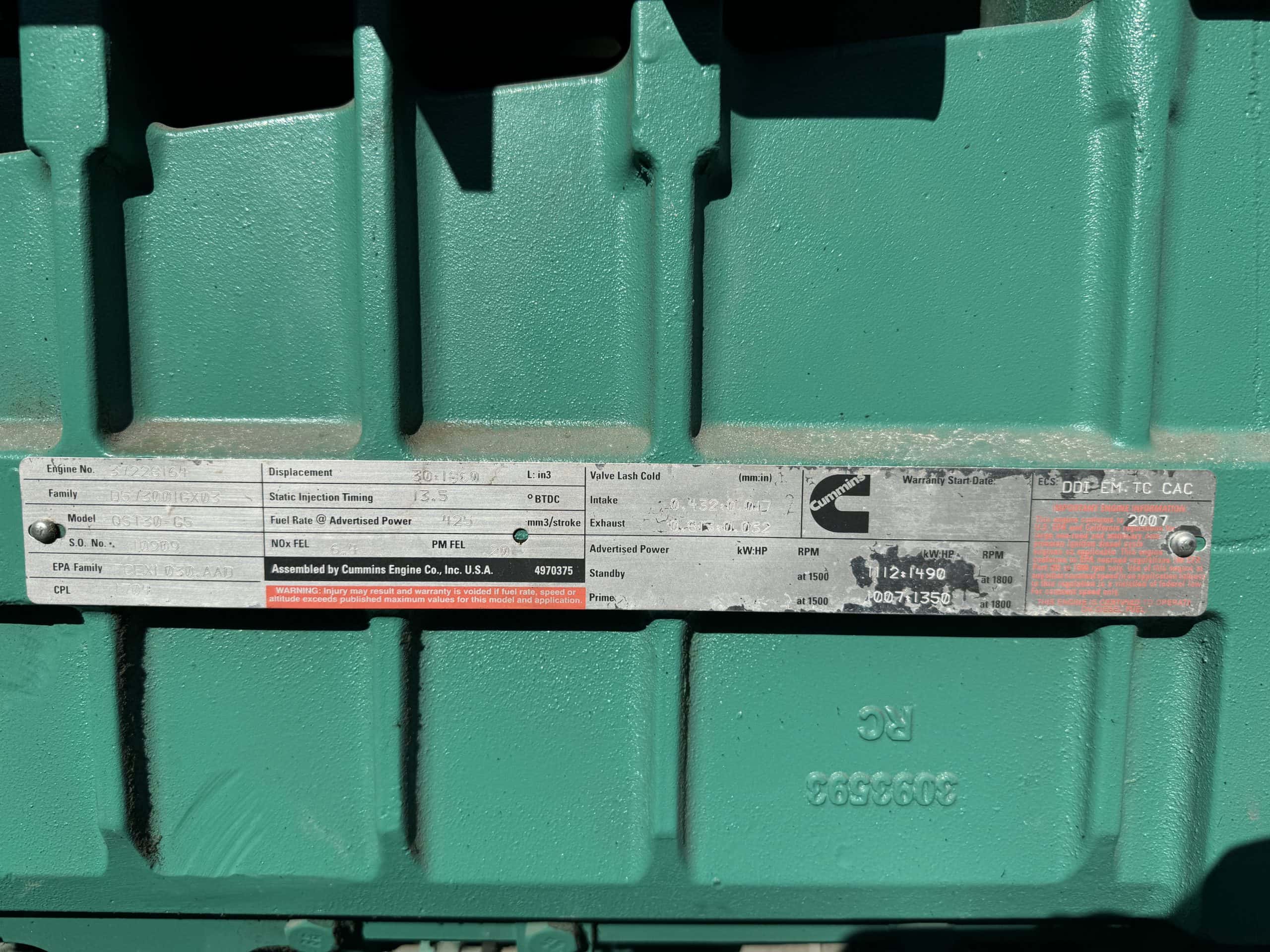 2007 Cummins DQFAC Diesel Generator - Image 4