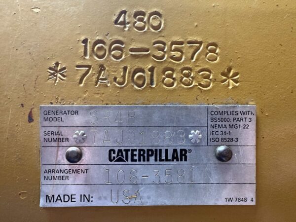 1999 CAT 3412 Diesel Generator