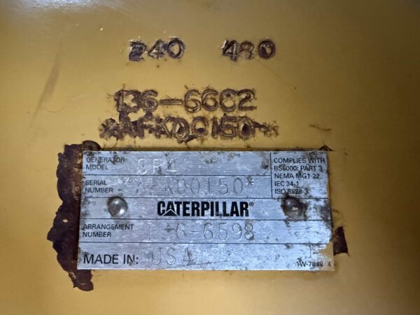 2004 CAT 3412 Diesel Generator