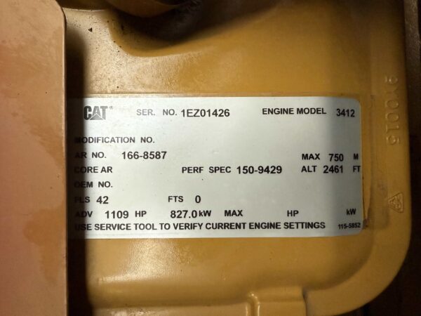 2004 CAT 3412 Diesel Generator