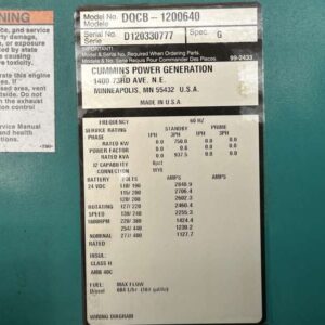 2012 Cummins DQCB Diesel Generator - Image 3